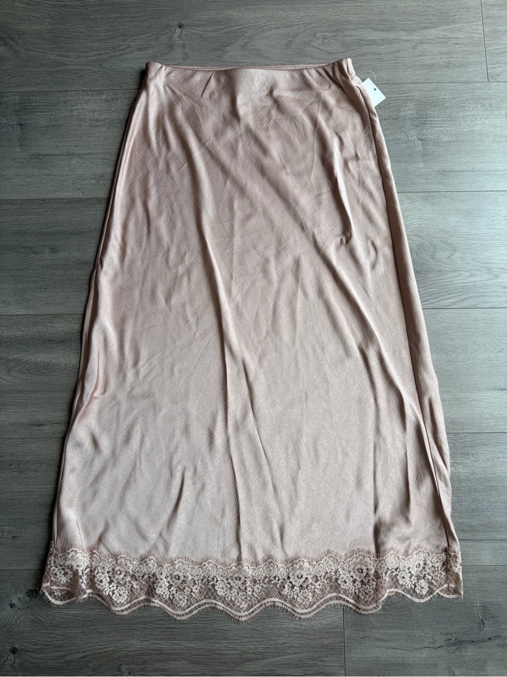 NWT a new day slip midi skirt - size small - champagne/mauve